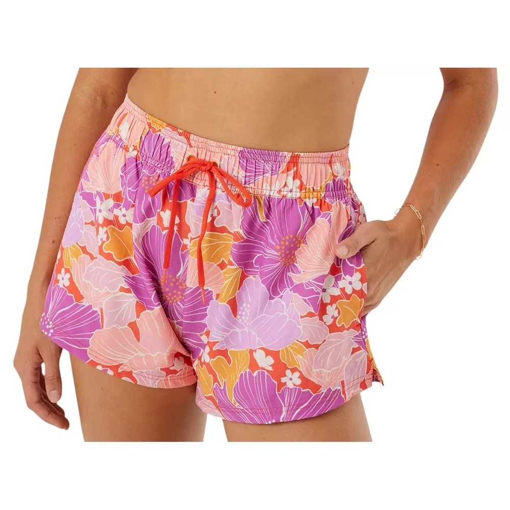 Roxy Women's Size M Bell Bottom Blooms No Bad Waves Board Shorts AC2 Multi